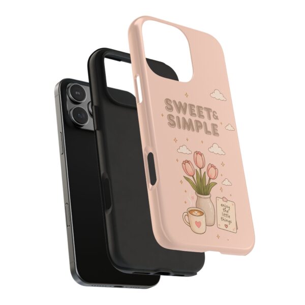 Sweet & Simple Tough Phone Case — Pink Floral Cozy Vibe Tulip Design