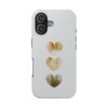 Tough Phone Case — Triple Watercolor Hearts Design
