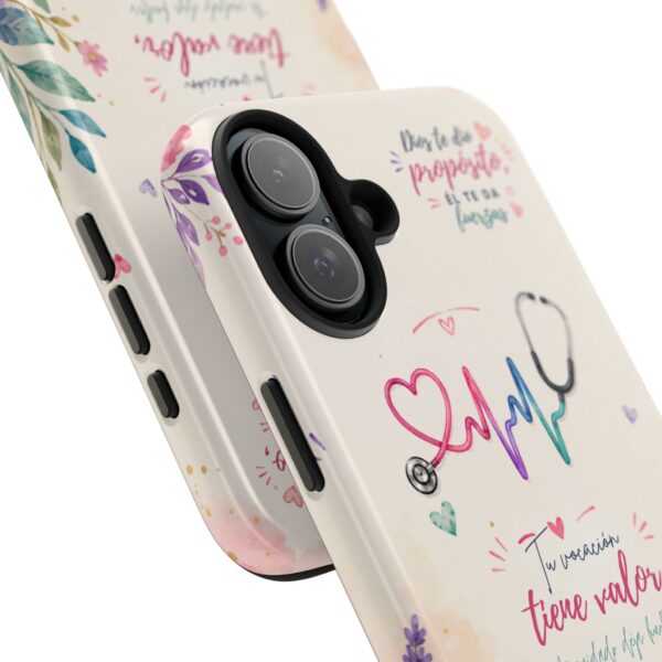 Cover iPhone + Enfermera Cristiana + Floral + Motivacional