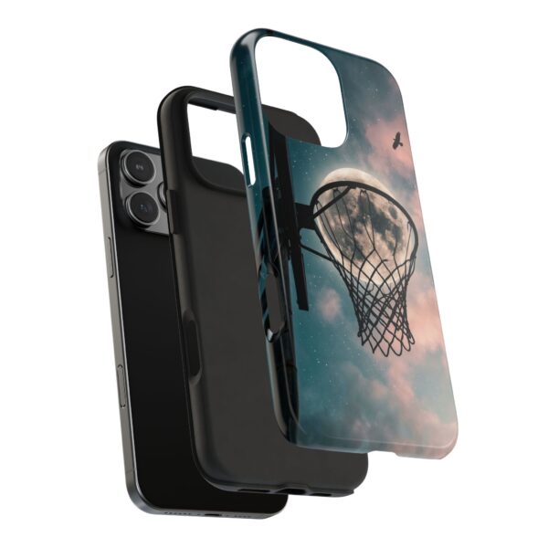 Basketball Hoop Moon Phone Case — Tough Protective iPhone Case, Dreamy Sky Sports Design