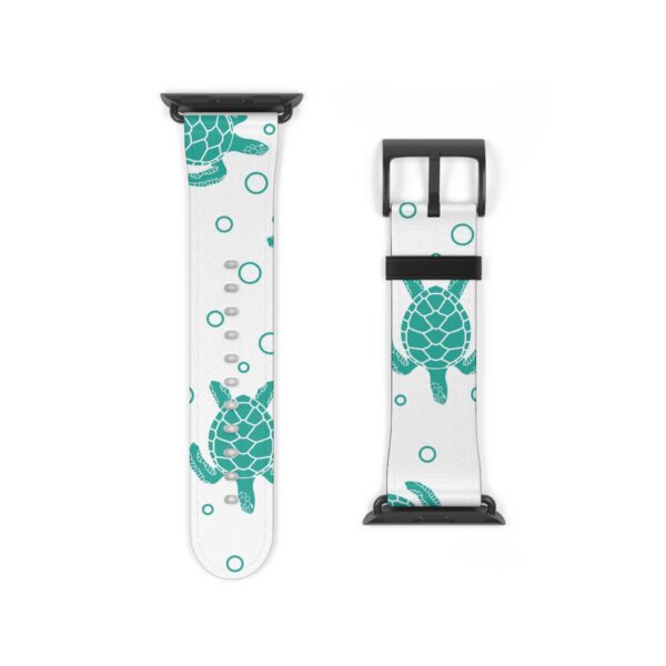 13335284859992197590_2048.jpeg Teal Sea Turtles Watch Band | Turtle Pattern Apple Watch Strap