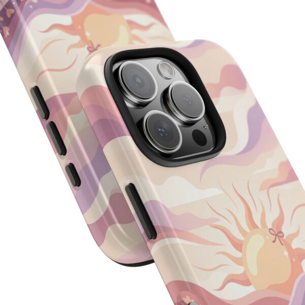 Sunrise Waves Tough Phone Case — Pastel Boho Sun & Ocean Protection