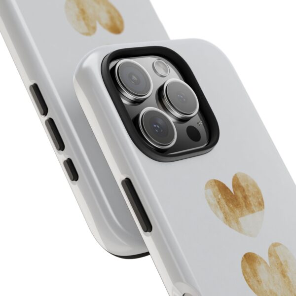 Tough Phone Case — Triple Watercolor Hearts Design