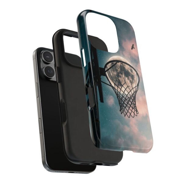 Basketball Hoop Moon Phone Case — Tough Protective iPhone Case, Dreamy Sky Sports Design
