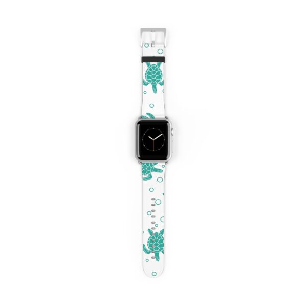 15753203616743780325_2048.jpeg Teal Sea Turtles Watch Band | Turtle Pattern Apple Watch Strap