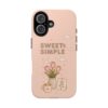 Sweet & Simple Tough Phone Case — Pink Floral Cozy Vibe Tulip Design