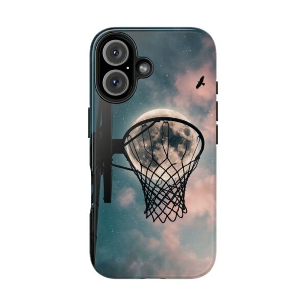 Basketball Hoop Moon Phone Case — Tough Protective iPhone Case, Dreamy Sky Sports Design