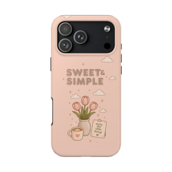 Sweet & Simple Tough Phone Case — Pink Floral Cozy Vibe Tulip Design