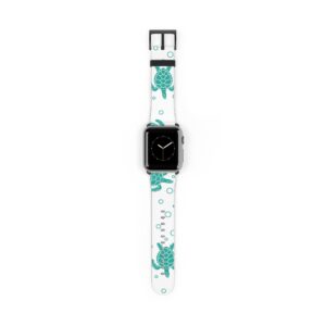 Teal Sea Turtles Watch Band | Turtle Pattern Apple Watch Strap