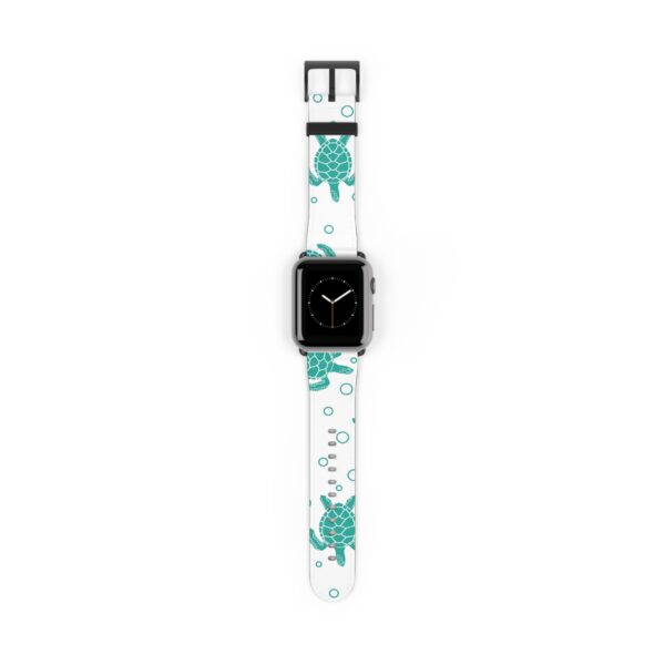 183466570871524357_2048.jpeg Teal Sea Turtles Watch Band | Turtle Pattern Apple Watch Strap