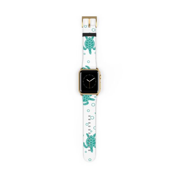 18378938273215735972_2048.jpeg Teal Sea Turtles Watch Band | Turtle Pattern Apple Watch Strap
