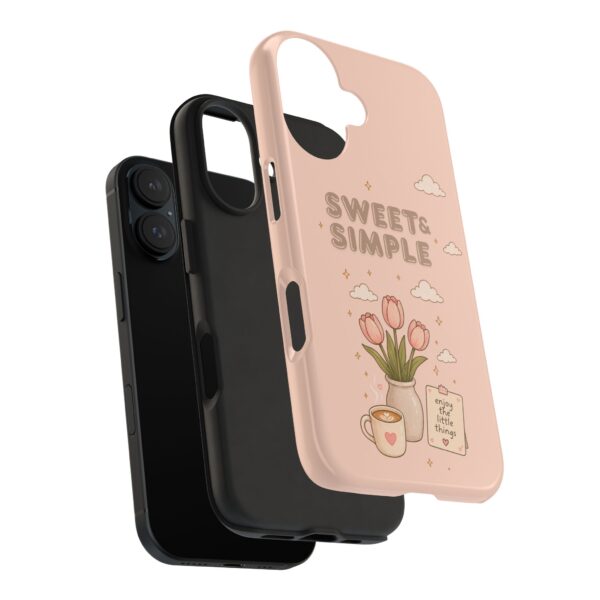 Sweet & Simple Tough Phone Case — Pink Floral Cozy Vibe Tulip Design