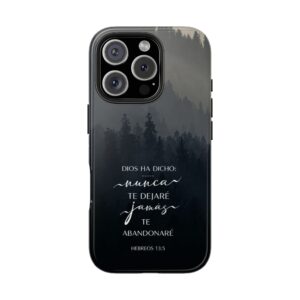 Phone Case — 'Dios Ha Dicho: Nunca Te Dejaré' Christian Forest Protective Case