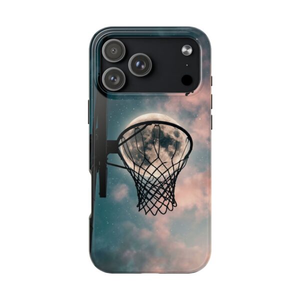 Basketball Hoop Moon Phone Case — Tough Protective iPhone Case, Dreamy Sky Sports Design