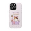 Self Care Cozy Sunday Cat Phone Case — Cute Pastel Tough Phone Cover (Be Kind to Your Mind)