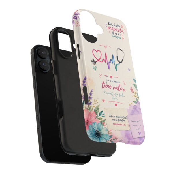 Cover iPhone + Enfermera Cristiana + Floral + Motivacional