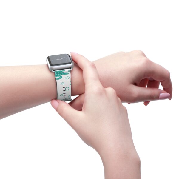 4009786020483985086_2048.jpeg Teal Sea Turtles Watch Band | Turtle Pattern Apple Watch Strap