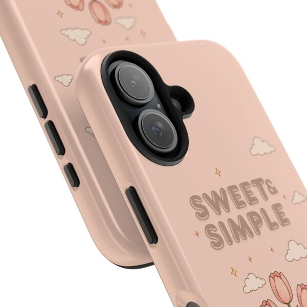 Sweet & Simple Tough Phone Case — Pink Floral Cozy Vibe Tulip Design