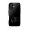 Minimal Elephant Tough Phone Case — Slim Black Protective Cover