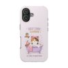 Self Care Cozy Sunday Cat Phone Case — Cute Pastel Tough Phone Cover (Be Kind to Your Mind)