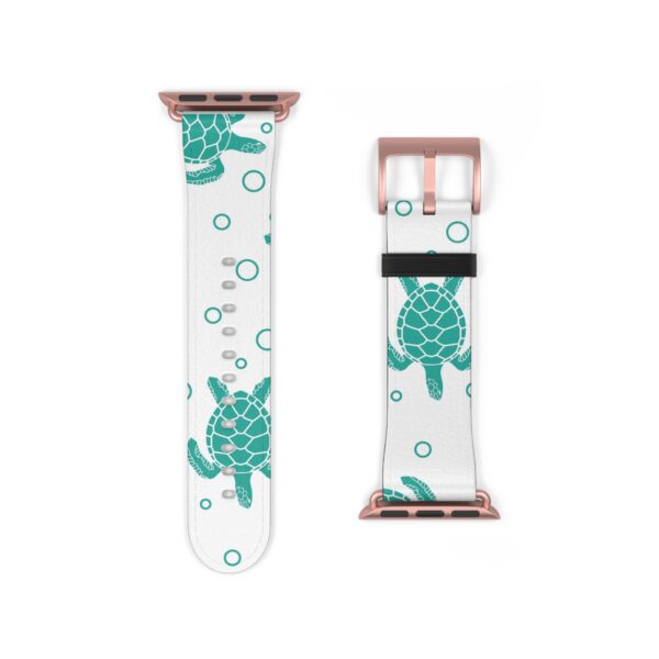 6510695904160046186_2048.jpeg Teal Sea Turtles Watch Band | Turtle Pattern Apple Watch Strap