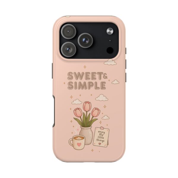 Sweet & Simple Tough Phone Case — Pink Floral Cozy Vibe Tulip Design