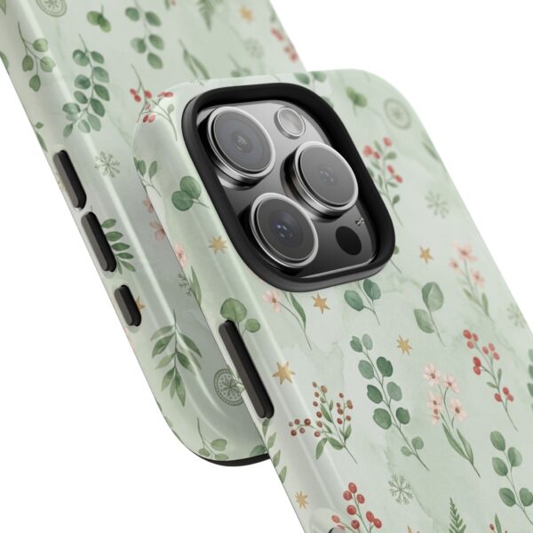 Floral Eucalyptus Tough Phone Case — Pastel Botanical Protective Cover