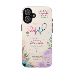 Cover iPhone + Enfermera Cristiana + Floral + Motivacional