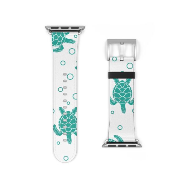 8455111295514362836_2048.jpeg Teal Sea Turtles Watch Band | Turtle Pattern Apple Watch Strap