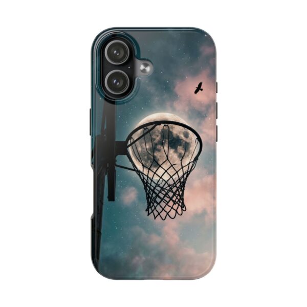 Basketball Hoop Moon Phone Case — Tough Protective iPhone Case, Dreamy Sky Sports Design
