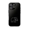 Minimal Elephant Tough Phone Case — Slim Black Protective Cover