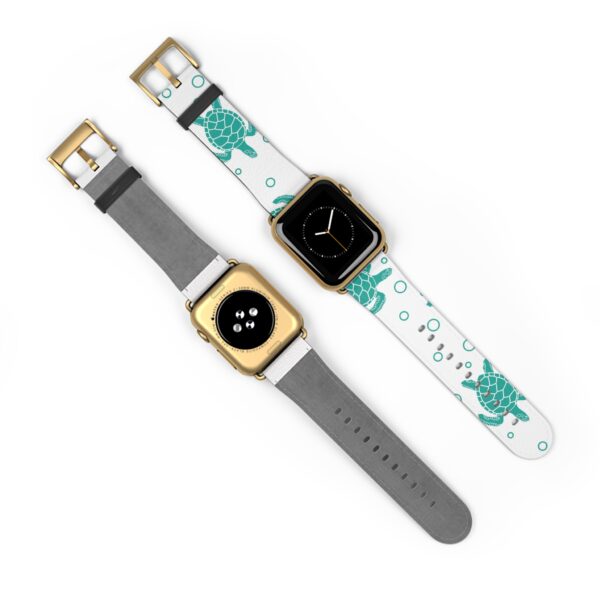 87689519676005036_2048.jpeg Teal Sea Turtles Watch Band | Turtle Pattern Apple Watch Strap