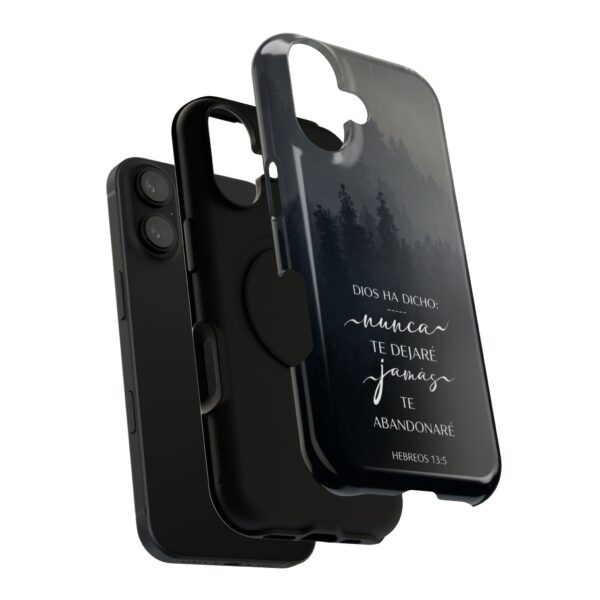 10117727859135910944_2048.jpeg Phone Case — 'Dios Ha Dicho: Nunca Te Dejaré' Christian Forest Protective Case