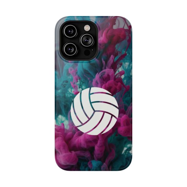 Volleyball Phone Case | Pink Blue Ink Art Sports Cover | Aesthetic Volleyball Player Gift | iPhone Case