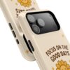 10450903185753721530_2048.jpeg Positive Cozy Vibes Tough Phone Case — “Focus on the Good Days” Sunflower Design