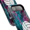 Volleyball Phone Case | Pink Blue Ink Art Sports Cover | Aesthetic Volleyball Player Gift | iPhone Case