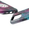 Volleyball Phone Case | Pink Blue Ink Art Sports Cover | Aesthetic Volleyball Player Gift | iPhone Case