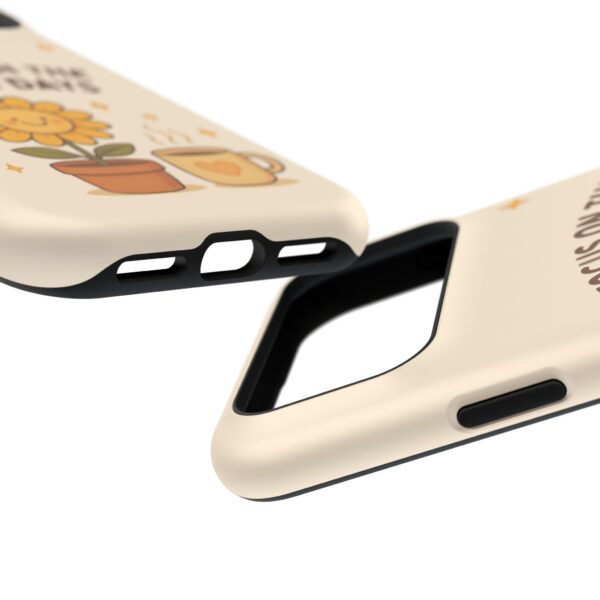 12234514920883278372_2048.jpeg Positive Cozy Vibes Tough Phone Case — “Focus on the Good Days” Sunflower Design