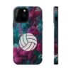 Volleyball Phone Case | Pink Blue Ink Art Sports Cover | Aesthetic Volleyball Player Gift | iPhone Case