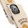 1265243966273693728_2048.jpeg Positive Cozy Vibes Tough Phone Case — “Focus on the Good Days” Sunflower Design