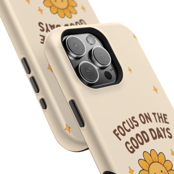 1265243966273693728_2048.jpeg Positive Cozy Vibes Tough Phone Case — “Focus on the Good Days” Sunflower Design