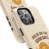 12771956429274881466_2048.jpeg Positive Cozy Vibes Tough Phone Case — “Focus on the Good Days” Sunflower Design