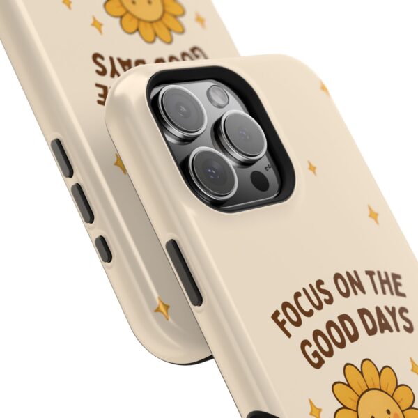 12771956429274881466_2048.jpeg Positive Cozy Vibes Tough Phone Case — “Focus on the Good Days” Sunflower Design