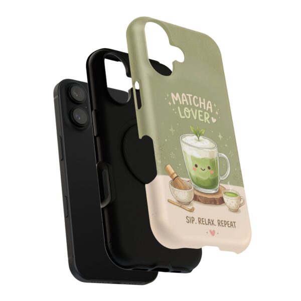 Matcha Lover Tough Phone Case – 'Sip. Relax. Repeat.' Cute Green Tea Protective Case