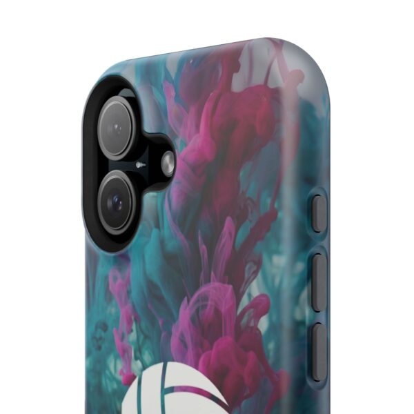 Volleyball Phone Case | Pink Blue Ink Art Sports Cover | Aesthetic Volleyball Player Gift | iPhone Case