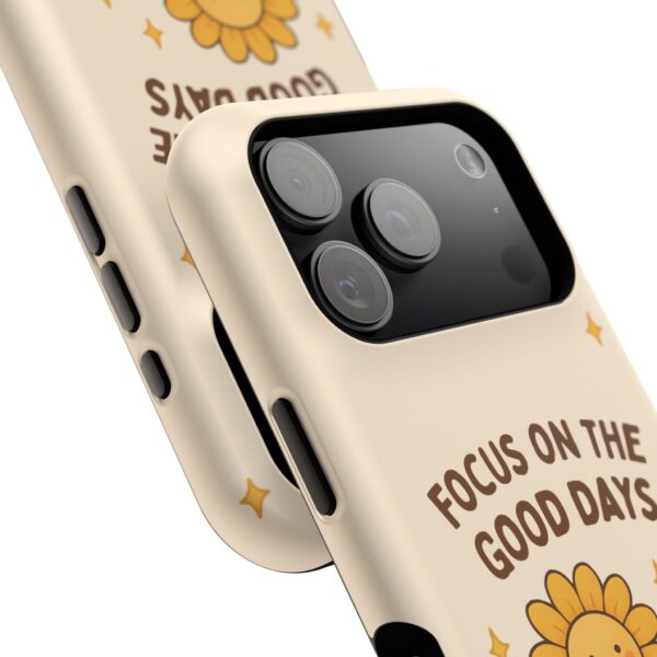 13835740025748025338_2048.jpeg Positive Cozy Vibes Tough Phone Case — “Focus on the Good Days” Sunflower Design