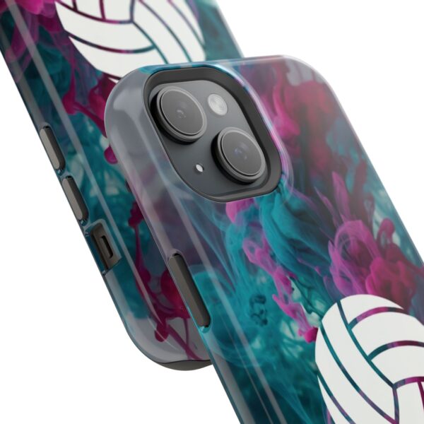 Volleyball Phone Case | Pink Blue Ink Art Sports Cover | Aesthetic Volleyball Player Gift | iPhone Case