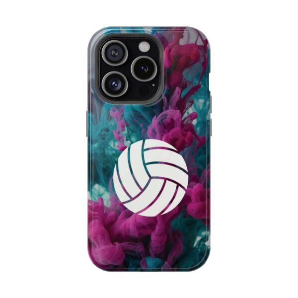 Volleyball Phone Case | Pink Blue Ink Art Sports Cover | Aesthetic Volleyball Player Gift | iPhone Case
