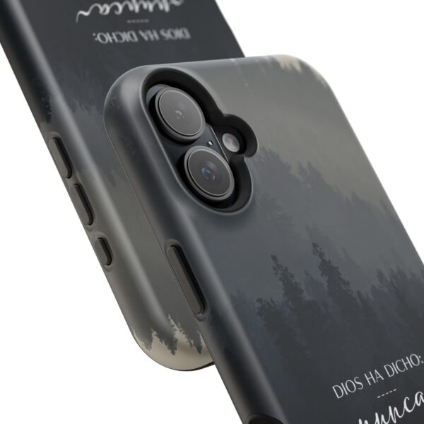 14324611935659337247_2048.jpeg Phone Case — 'Dios Ha Dicho: Nunca Te Dejaré' Christian Forest Protective Case