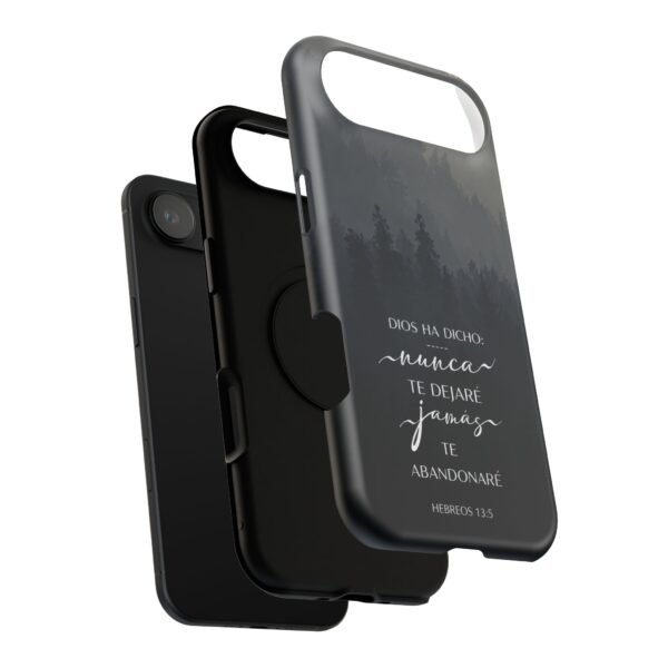 14467634610689454549_2048.jpeg Phone Case — 'Dios Ha Dicho: Nunca Te Dejaré' Christian Forest Protective Case